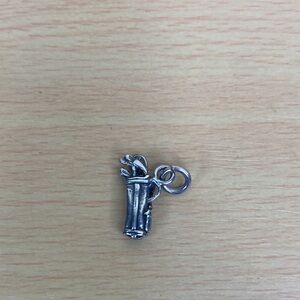 Stylish Silver Golf Bag Pendant